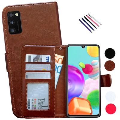 Stargadgets Samsung Galaxy A41 - Nahkakotelo / Kansi Musta