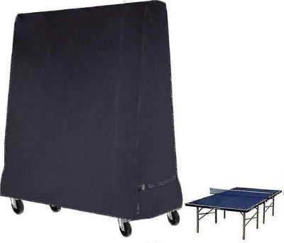 Pöytätennispöydän suojus, vedenpitävä suojus pingispöydälle, 165 x 70 x 185 cm, musta