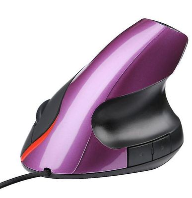 Coosilo 2.4g Usb kablet lodret mus pc bærbar computer Optisk rullemus, lilla