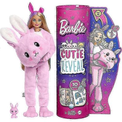 Barbie Cutie Reveal -nukke pupun pehmopuvulla &; 10 yllätystä, 1 ea