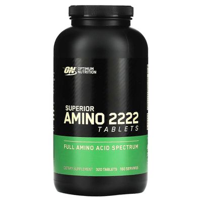 Optimum Nutrition Optimaalinen ravitsemus, Superior Amino 2222, 320 tablettia