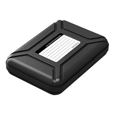 3,5 tommers antistatisk harddiskboks beskyttelsesveske HDD eksternt kabinett Jikaix Svart