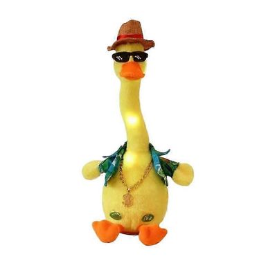 Tanssiva Laulava Ankka Pehmo Interaktiivinen Lelu Tallennus Valaistus Pehmolelut 120 kappaleella Akun versio B