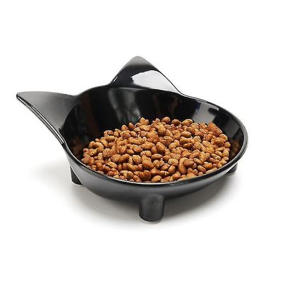 Kattefoder fodring skål sort