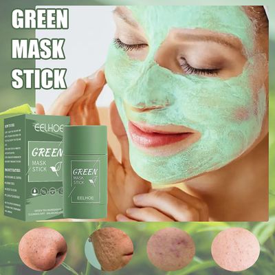Kuankuanbao Green Tea Mask Stick Extract Mustapäiden poisto Syvä Puhtaat huokoset kosteuttava Kirkastava A