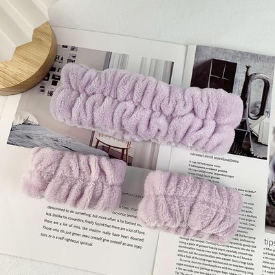 Fruushop 1 hårbånd 2 armbånd sett mikrofiber håndledd vaske håndklebånd armbånd for vask ansikt absorberende armbånd armbånd armbånd for kvinner je...