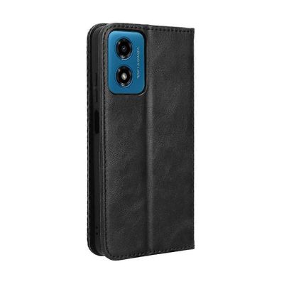 Nahkakotelo Motorola Moto E14 / G04 / G04: lle Musta