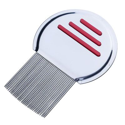 Terminator Löss Kam Nit Gratis Barn Hår Rid Huvudlöss Rostfritt stål Metalltänder Ta bort Nit Brush röd123
