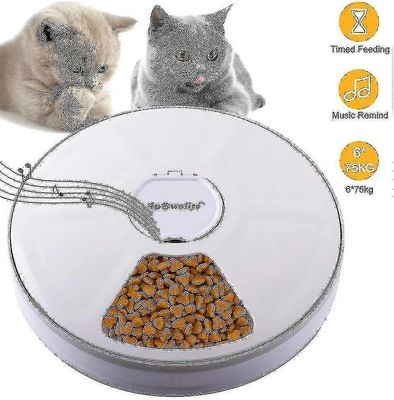 Automaattinen lemmikkieläinten syöttölaite, automaattinen ruoka-annostelija, jossa on 6 ateriaa, digitaalinen TimeryJ51-3 C