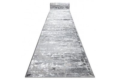 RugsX Runner StrukturelLE MEFE 6184 to niveauer af fleece mørkegrå 200 cm grå 200x340 cm