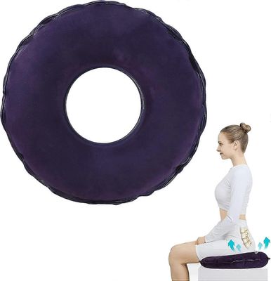 Istuinrengas häntäluun jälkeen, ortopedinen istuintyyny peräpukamien hoitoon, puhallettava rengastyyny pumpulla, kovuus säädettävä