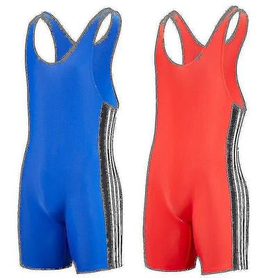 Uudet aikuiset lapset Painonnostopuku harjoituskilpailu Painipuku Painonnostopuku Miesten raskas nostopuku Harjoitus sininen Height 130CM 30-35KG