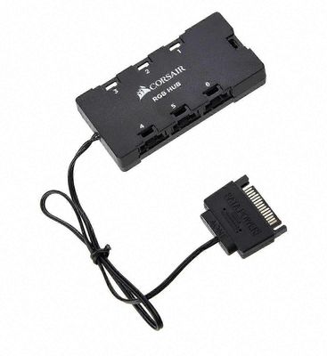Corsair Lightning Node Pro Commander Crystal 6-porttinen RGB LED-tuulettimen keskitin