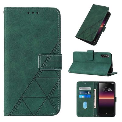 Gangxun Kompatibel med Sony Xperia L4 etui læder folio cover tegnebog magnetisk premium etui coque grøn