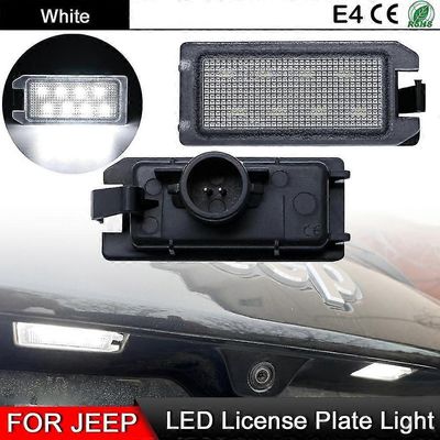 1 pari Jeep Grand Cherokee Compass Patriotille Maserati Levantelle Fiat 500: lle Dodge Viperille valkoinen LED-rekisterikilven valo