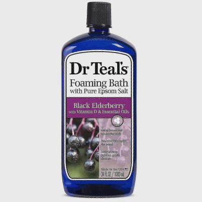 Dr. Teal's Dr Tealin vaahtoava kylpy puhtaalla Epsom-suolalla, musta seljanmarja D-vitamiinilla, 34 oz