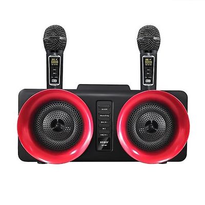 Generic Sdrd Sd-307 2 In 1 Family Ktv Kannettava Langaton Live Dual Microphone + Bluetooth-kaiutin Musta