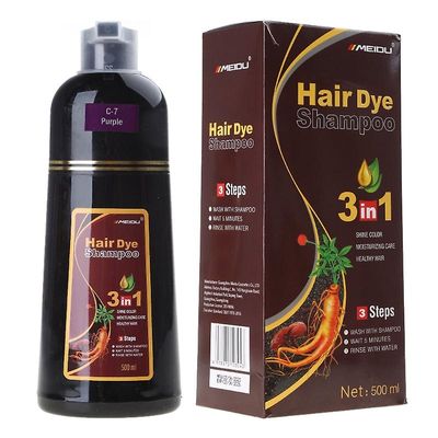 Unbrand Hårfarve shampoo hårfarve shampoo farver hår på få minutter langvarig 500ml Lilla