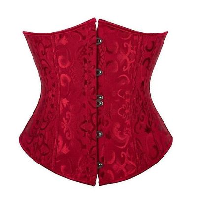 Seksikäs korsetti Bustier Underbust Top Satiini Kukka Vyötärö Kouluttaja Alusvaatteet Naiset Goottilainen burleski vintage laihdutus vartalonmuotoi...