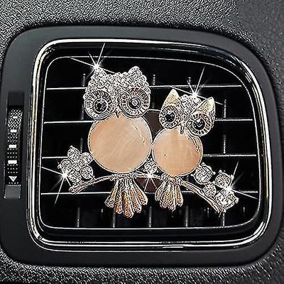 Crystal Owl Bilklipp Diamond Owl Bil Luftfräschare Interiör Uggla Bil Aromaterapi Diffusor Bil Bling Dekoration