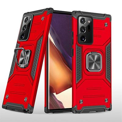 Stødsikker rustning sag for Samsung Note8 med støttefod all inclusive dække rød rpc1185