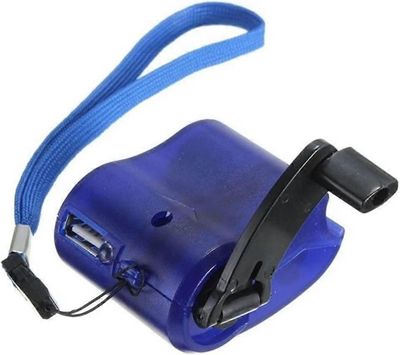 USB-matkapuhelinlaturi käsikammella Tabletin virtalähde LED-merkkivalo Kotitalouksien vaellus Hätävarusteet Retkeilijöiden tarvikkeet sininen