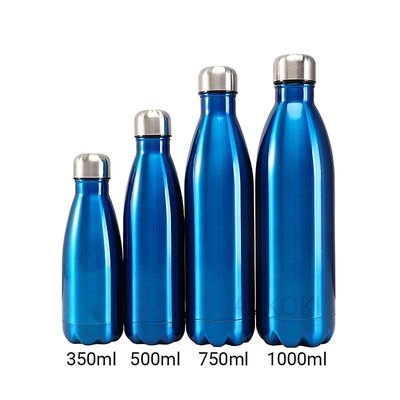 Sports Termokande rustfrit stål vakuum vandflaske Blå 350ml