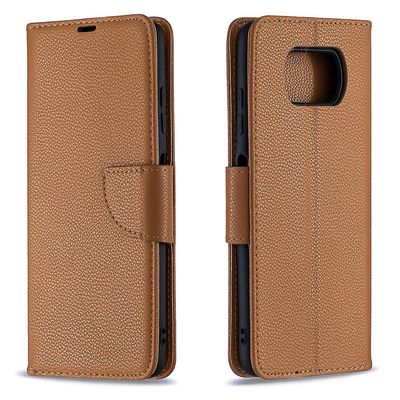 Gangxun Flip taske til Xiaomi Poco X3 Nfc Brown