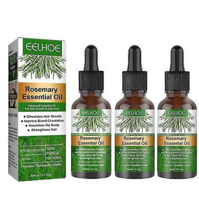3x EELHOE-hiusöljy kuivalle päänahalle Stimuloi hiustenkasvua Hiustenhoito Eteerinen öljy Virkistävä Kiinteyttävä Iho Rosmariiniöljy