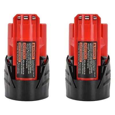 2PCS 12V 2500mAh 2.5Ah Li ion akku yhteensopiva Milwaukee M12 48-11-2401 kestävän Core M12 -akun kanssa