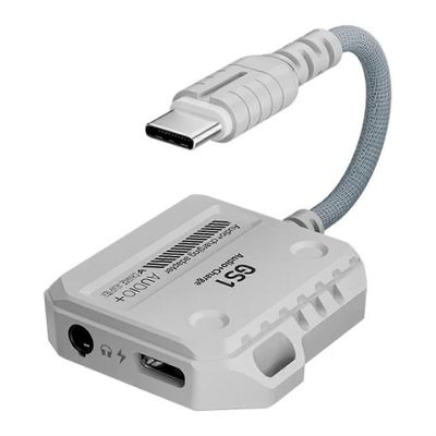 PLEXTONE GS1 2-in-1 kuulokemuunnin Type-C -liitäntä tukee 60 W:n pikalatausta matkapuhelimelle