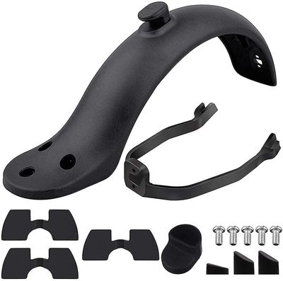 Xqday Elektrisk Scooter Bagskærm, Mudguard Beslag Fender Beslag Bag Mud Guard Scooter Mudguard med gummi støddæmper, skruer, caps &silikone Cove