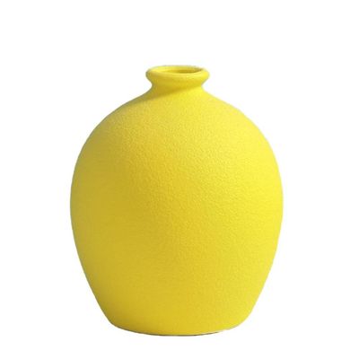 Farverig keramisk vase Kreativ europæisk boligindretning A-Yellow