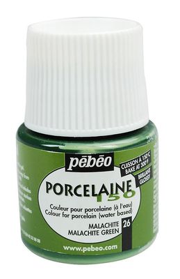 Pebeo Porcelaine 150 vattenbaserad Permanent keramisk färg 45ml Malakit-grön