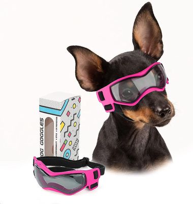 Tianzun Hunderbriller Liten rase, UV-beskyttelse Hund Solbriller Medium rase Dog Goggles Vind støvtett med justerbare stropper