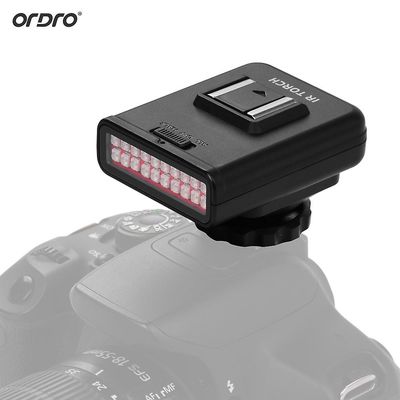 ORDRO LN-3 Studio IR LED-lys USB oppladbart infrarødt nattsyn infrarød illuminator for DSLR kamerafotografering belysning tilbehør