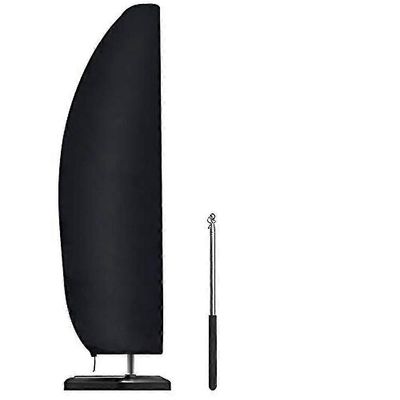 Aurinkovarjojen kansi, vedenpitävä, tuulenpitävä, raskaan käytön rip-kestävä Oxford-kangas erittäin suuri ulokkeen sateenvarjo kansi vetoketjulla (...