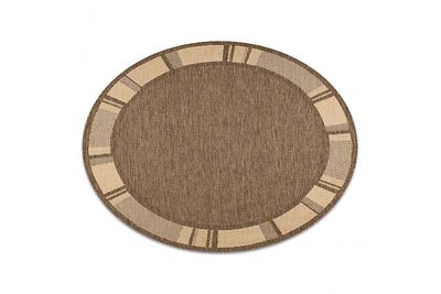 RugsX CARPET SIZAL CIRCLE FLOORLUX 20195 kaffe / mais brun circle 160 cm