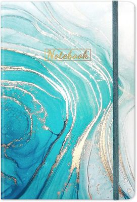 Tianzun Ruled Notebook Journal - Foret journal, 8,25 x 5,5 , Hardcover, Bogmærke, Tyk baglomme, Læg flad 360 for at skrive let med premiumpapir, re...