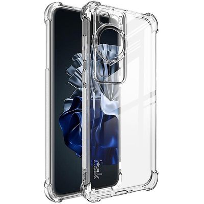 Imak-puhelinkotelo Huawei P60 Pro / P60 Anti-shock -turvatyynylle Kirkas Tpu-matkapuhelimen kuoren kansi Läpinäkyvä
