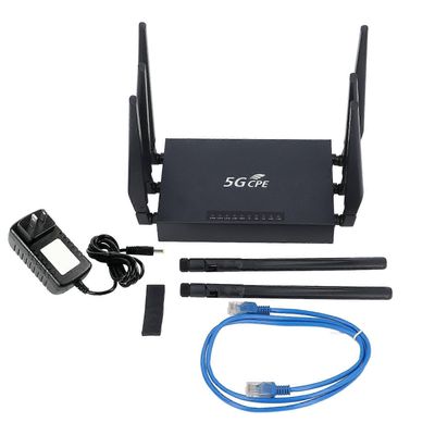 5G CPE-reititin SIM-korttipaikalla Kaksikaistainen WiFi6 1000Mbps Gigabit Ethernet -verkko 5G WiFi-reititin 8 antennilla 100-240V US-pistoke