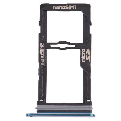 Nano SIM-kortskuff + Micro SD-kortskuff for Lg G8s Thinq Blå