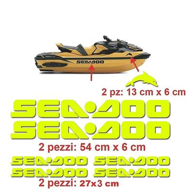 For SEA DOO vannjet båt grafiske klistremerker vinyl dekaler sett ~ 4554