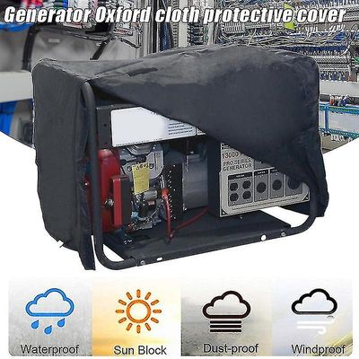 Vedenpitävä Universal Generator Cover Tuuli / UV Kestävä 210d Oxford Kansi Musta 81*61*61cm