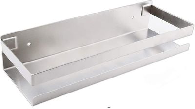 Linkrunning Badeværelse Væghylde 20-40cm Moderne Mat Sort Badeværelse Køkken Bruser Børstet30 * 10,5 * 6cm