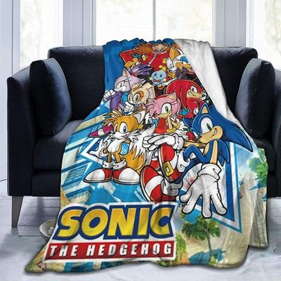 Sonic teppe Mykt og varmt pledd UltraSoft Micro Fleece tepper Lett teppe til sengen sofa stue-L33 60x50in 150x125cm
