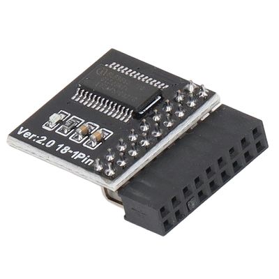 TPM2.0-turvamoduuli 18-nastainen yhteensopiva ASROCK-emolevyn LPC-kortti yhteensopiva WIN11-päivitystesti musta