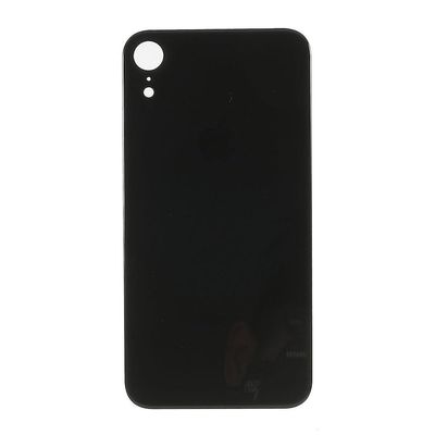IPhone XR korjaa osan akun kotelon takakansi (suurennettu kameran linssin reikä) Musta iPhone XR 6.1 inch