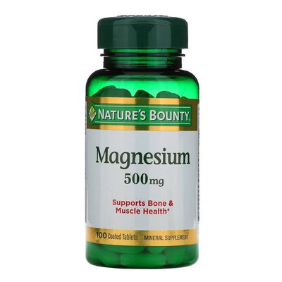 Nature's Bounty Luonnon runsaus, magnesium, 500 mg, 100 päällystettyä tablettia