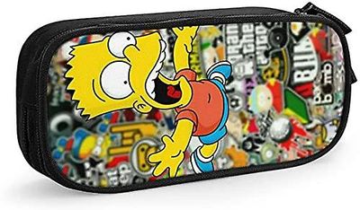 Kerota S-im-ps-on laukku kynäkotelo kestävä paperitavarapussi taitettava kynä pussi koulun toimisto kynälaukku suurikapasiteettinen lyijykynä kotel...